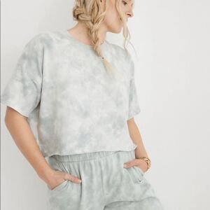 Aerie Sunset Terry Fleece Tie Dye Cropped Top